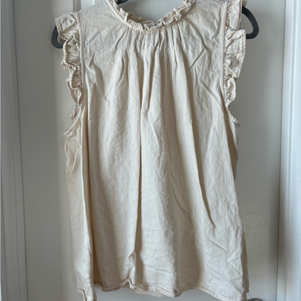 Old Navy Cream Denim Blouse